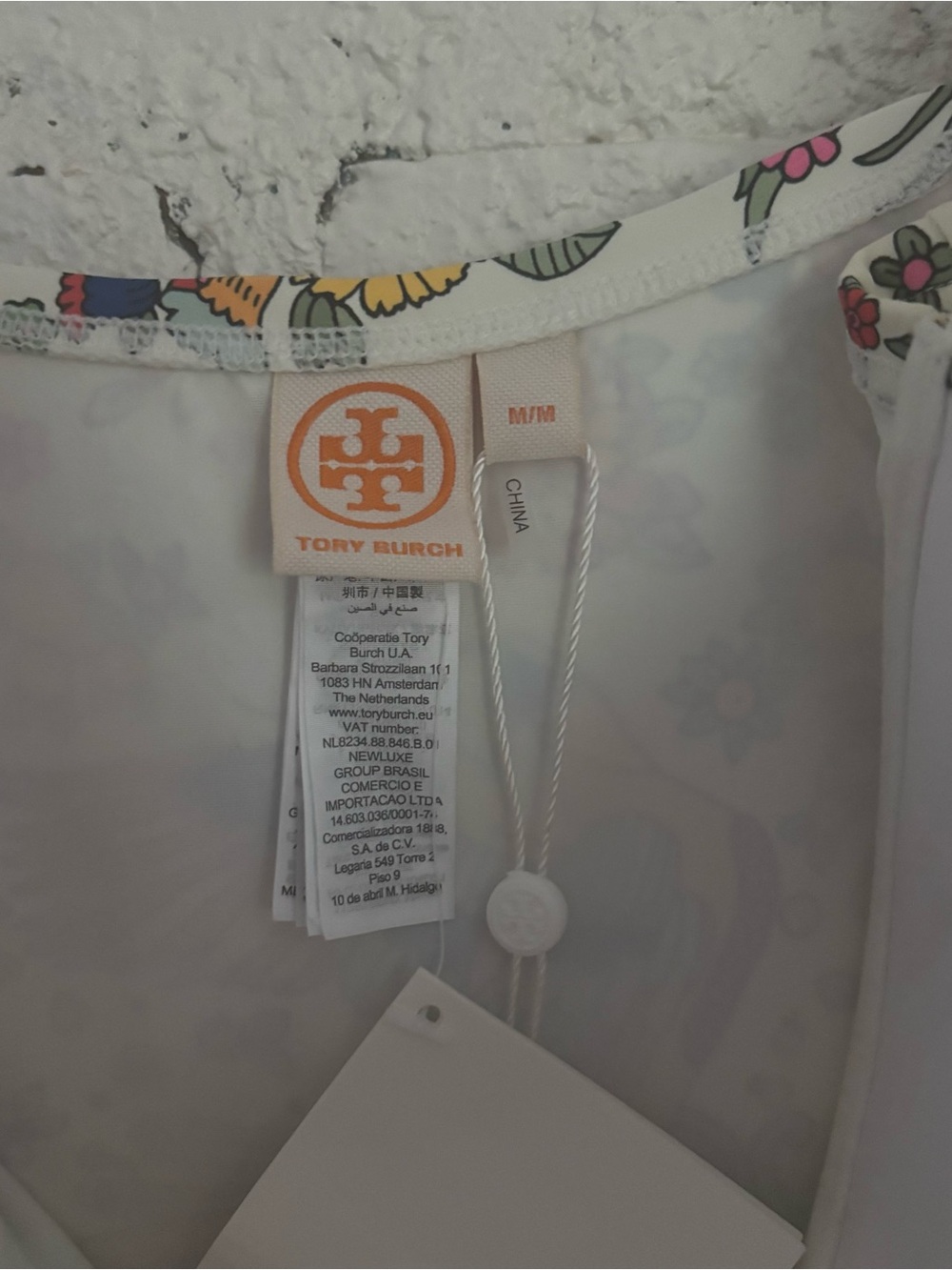 Tory Burch Floral Underwire One-Piece Swimsuit in New Ivory Promised Land Size M - Picture 4 of 11